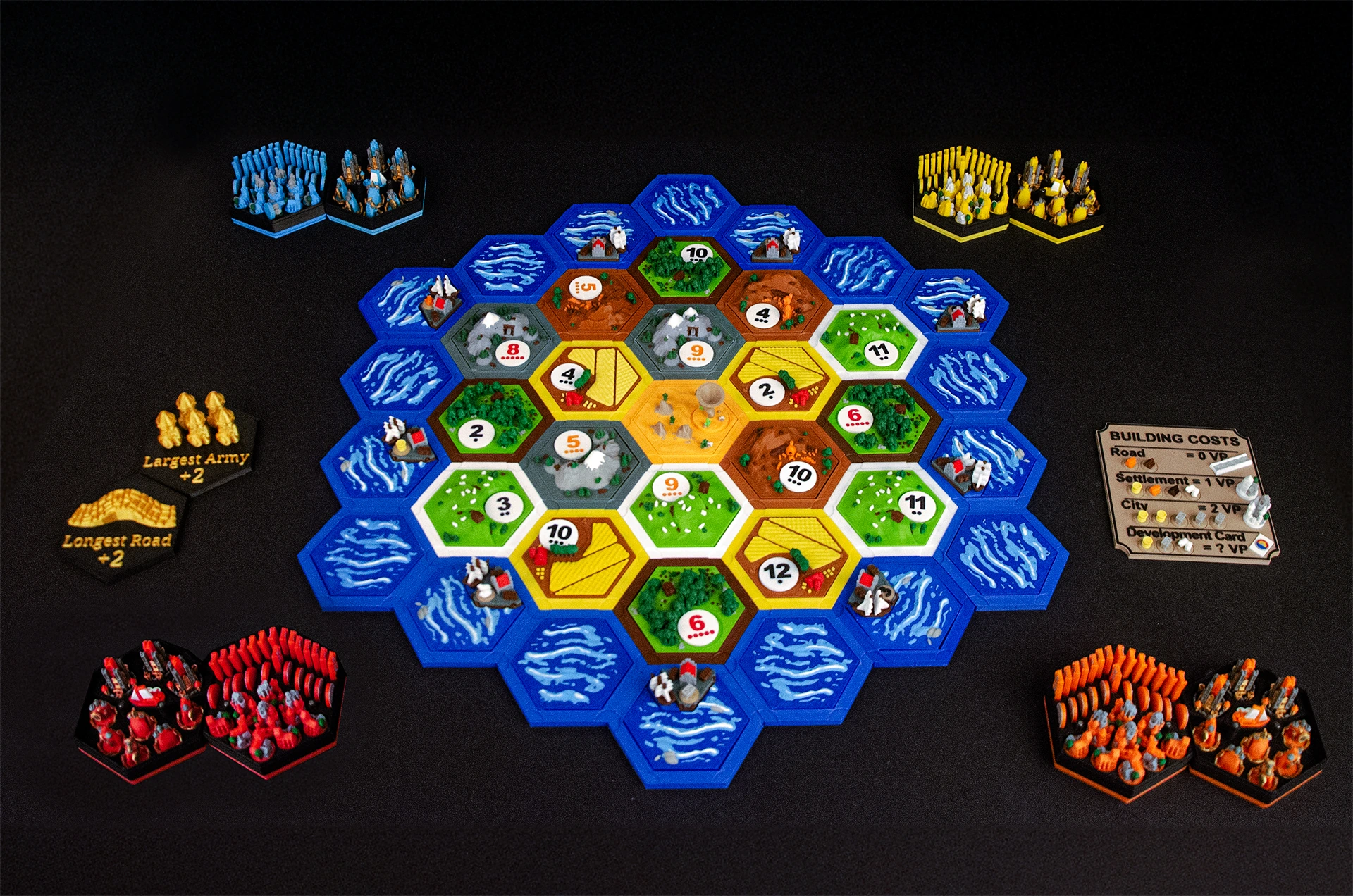 Deluxe Base Game + Cities & Knights 3D Upgrade — 3–4 Players