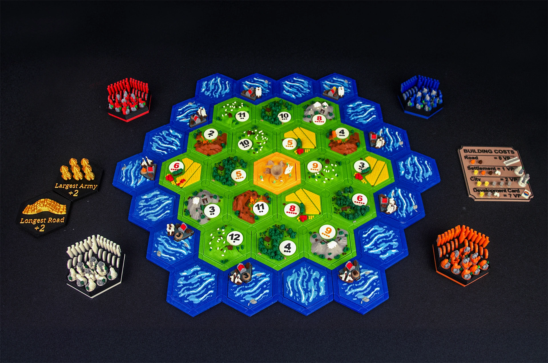 Meadow Green Deluxe 3D Upgrade Set — 3–4 Players