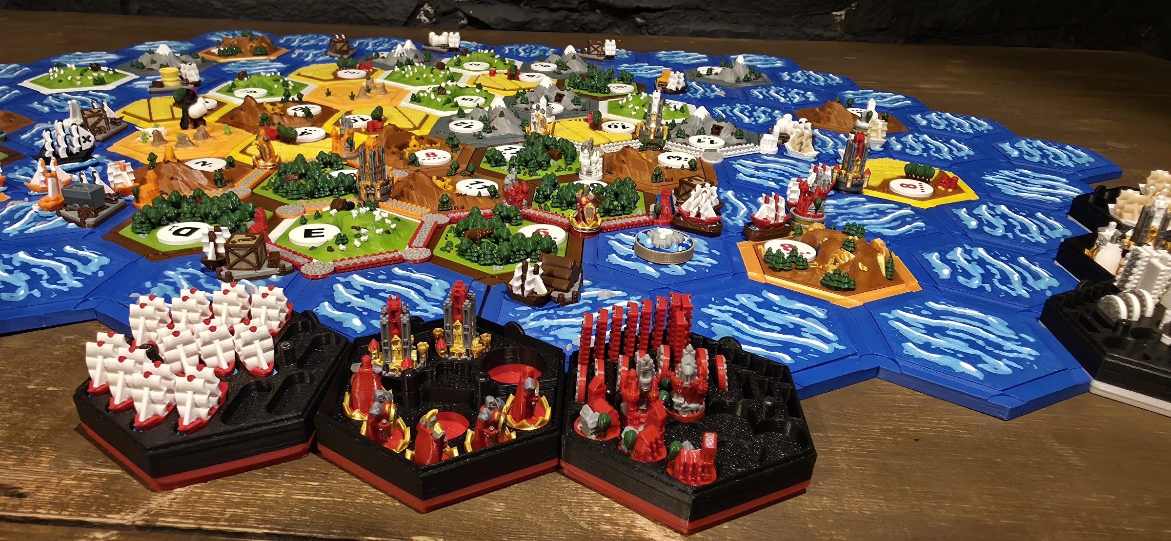 SEAFARERS + Deluxe Base Game + Cities & Knights 3D Upgrade — 3–6 Players